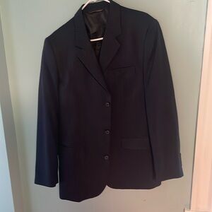 Black Suit Subtle Stripes